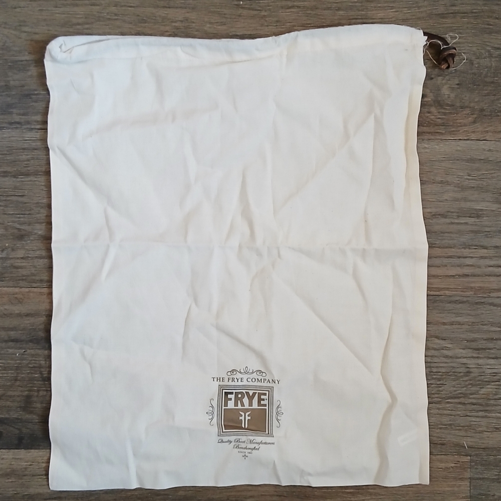 New Frye Leather Drawstring Dust Bag.